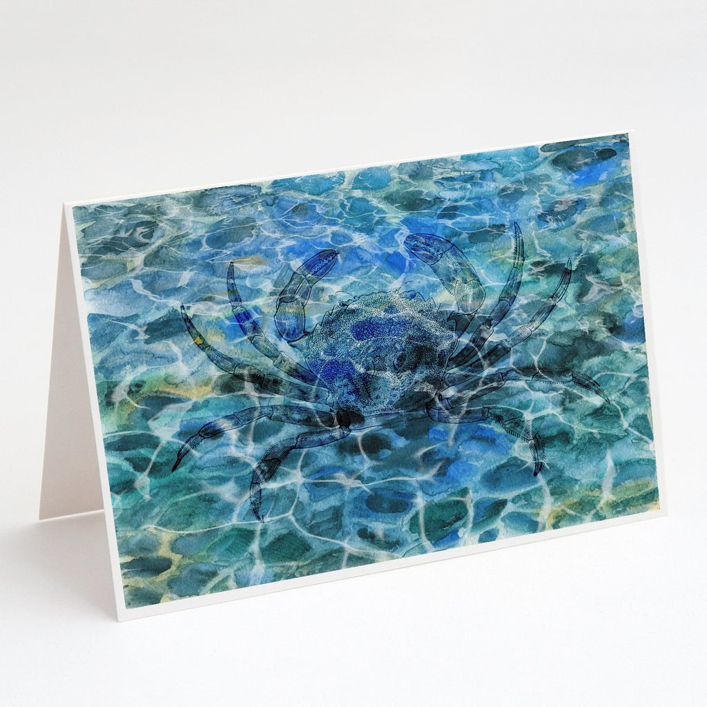 Crab Under water Greeting Cards Pack of 8 Blank Cards with Envelopes Whimsical A7 Size 5x7