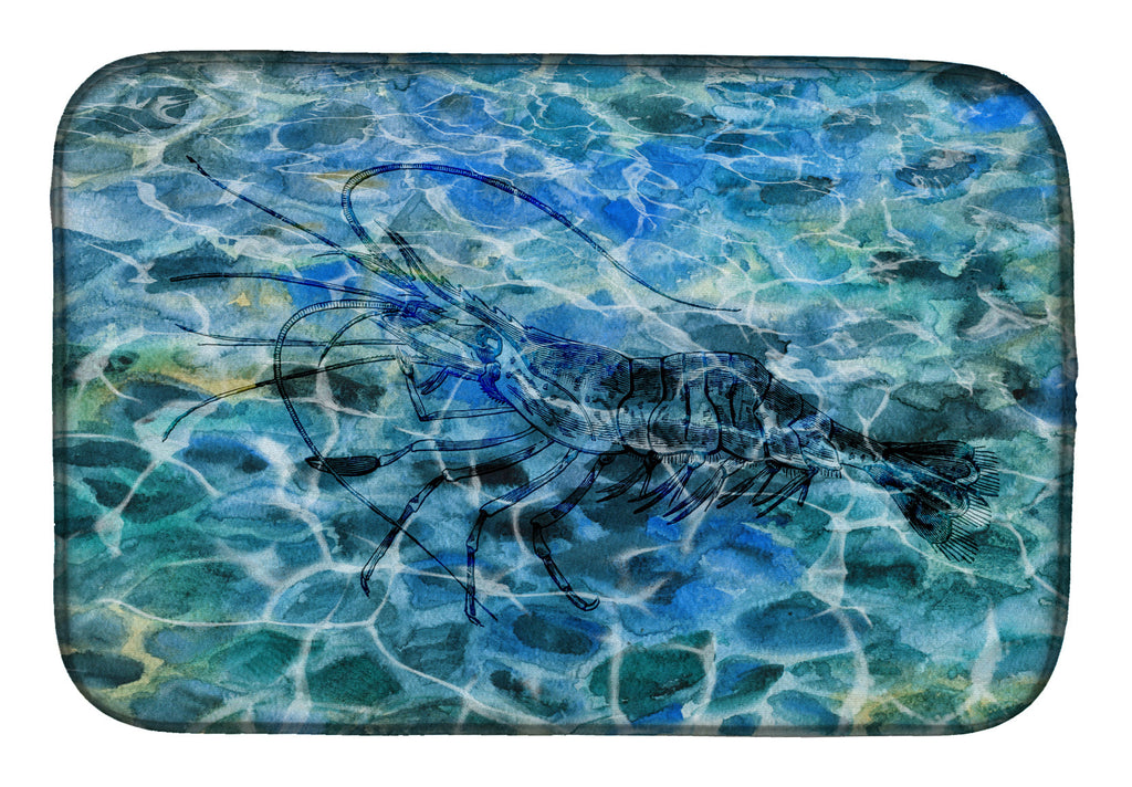 Shrimp Under water Dish Drying Mat Absorbent Dish Drying Mat Pad for Kitchen Counter Dish Drainer Mat for Countertop, 14 x 21", Multicolor
