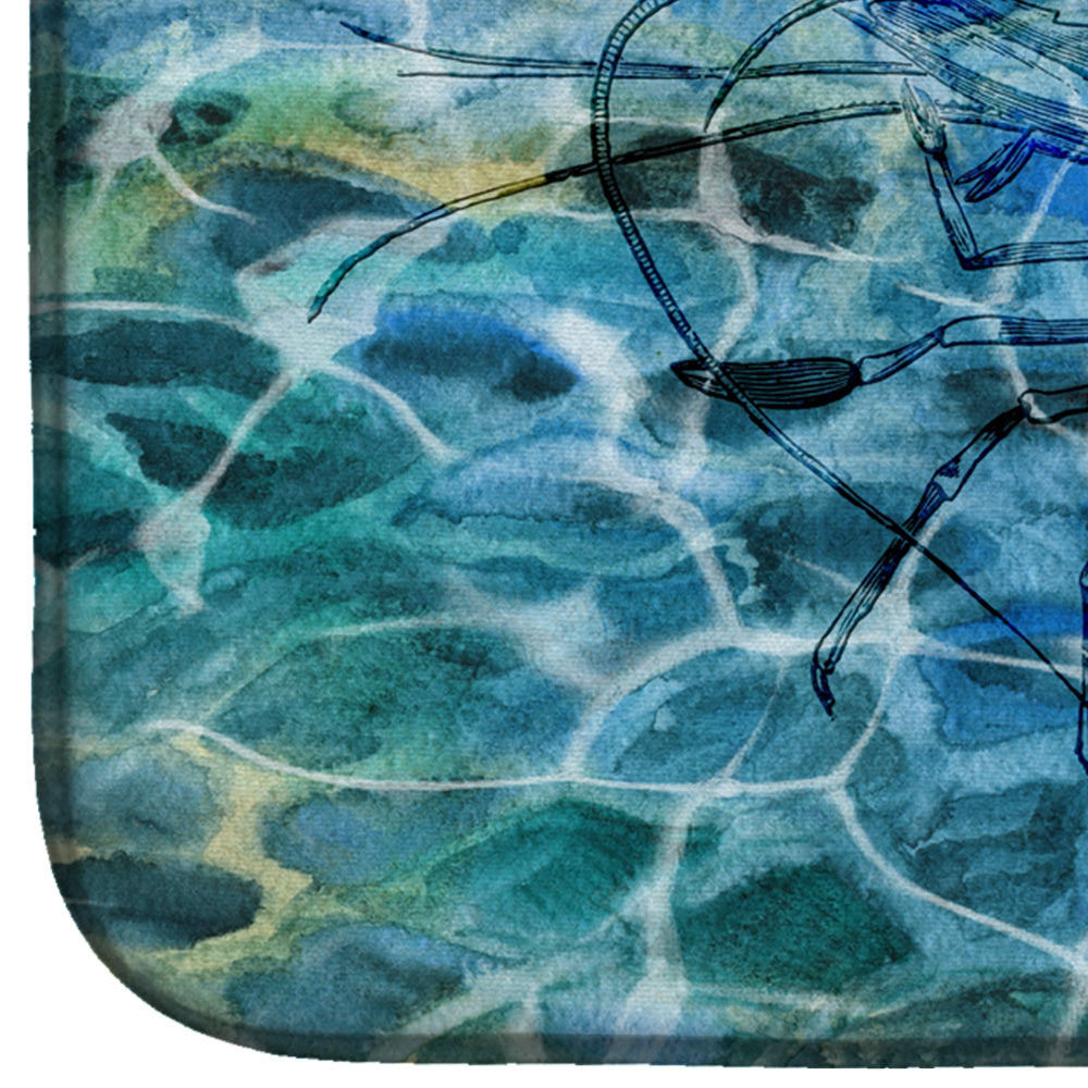 Shrimp Under water Dish Drying Mat Absorbent Dish Drying Mat Pad for Kitchen Counter Dish Drainer Mat for Countertop, 14 x 21", Multicolor