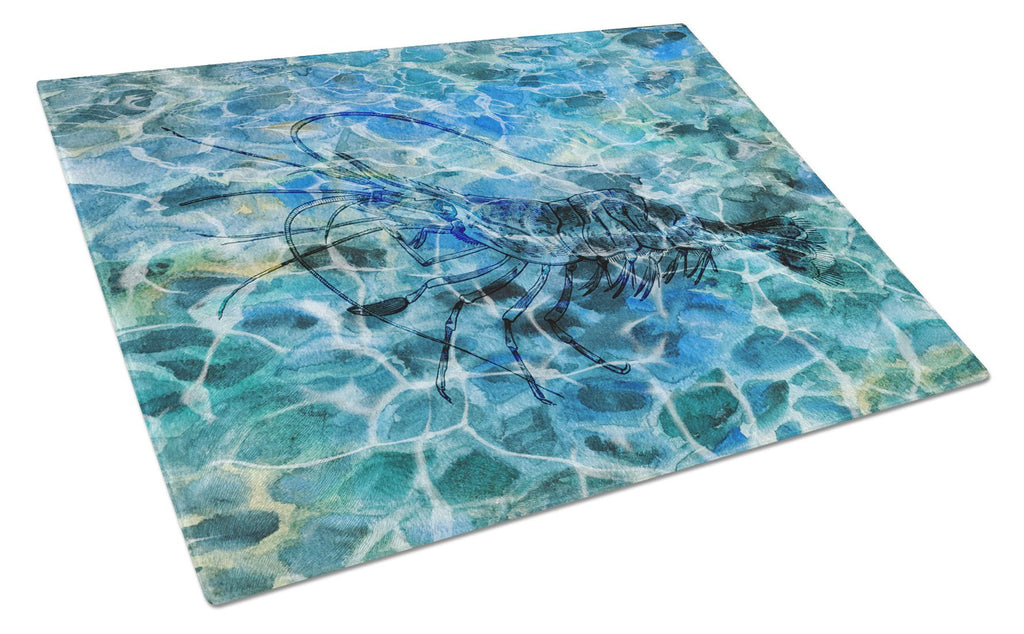 Shrimp Under water Cutting Board Tempered Glass Kitchen Cutting Surface, Heat Resistant Chopping, Non-Slip Feet, Food Prep & Serving
