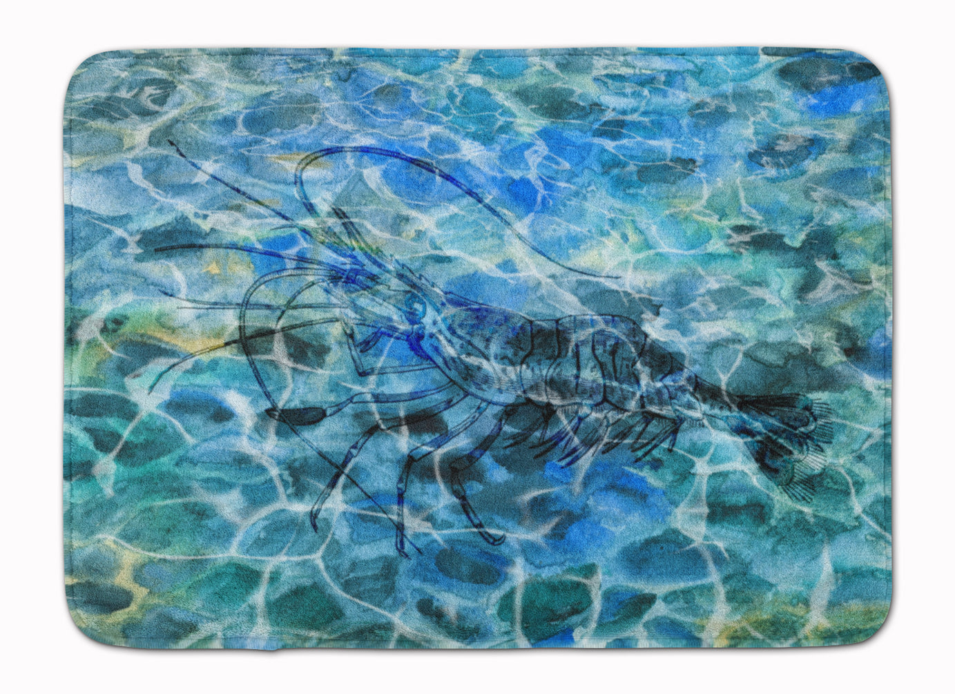 Shrimp Under water Memory Foam Kitchen Mat Machine Washable Anti-Fatigue Cushion Comfort Bath or Kitchen Rug