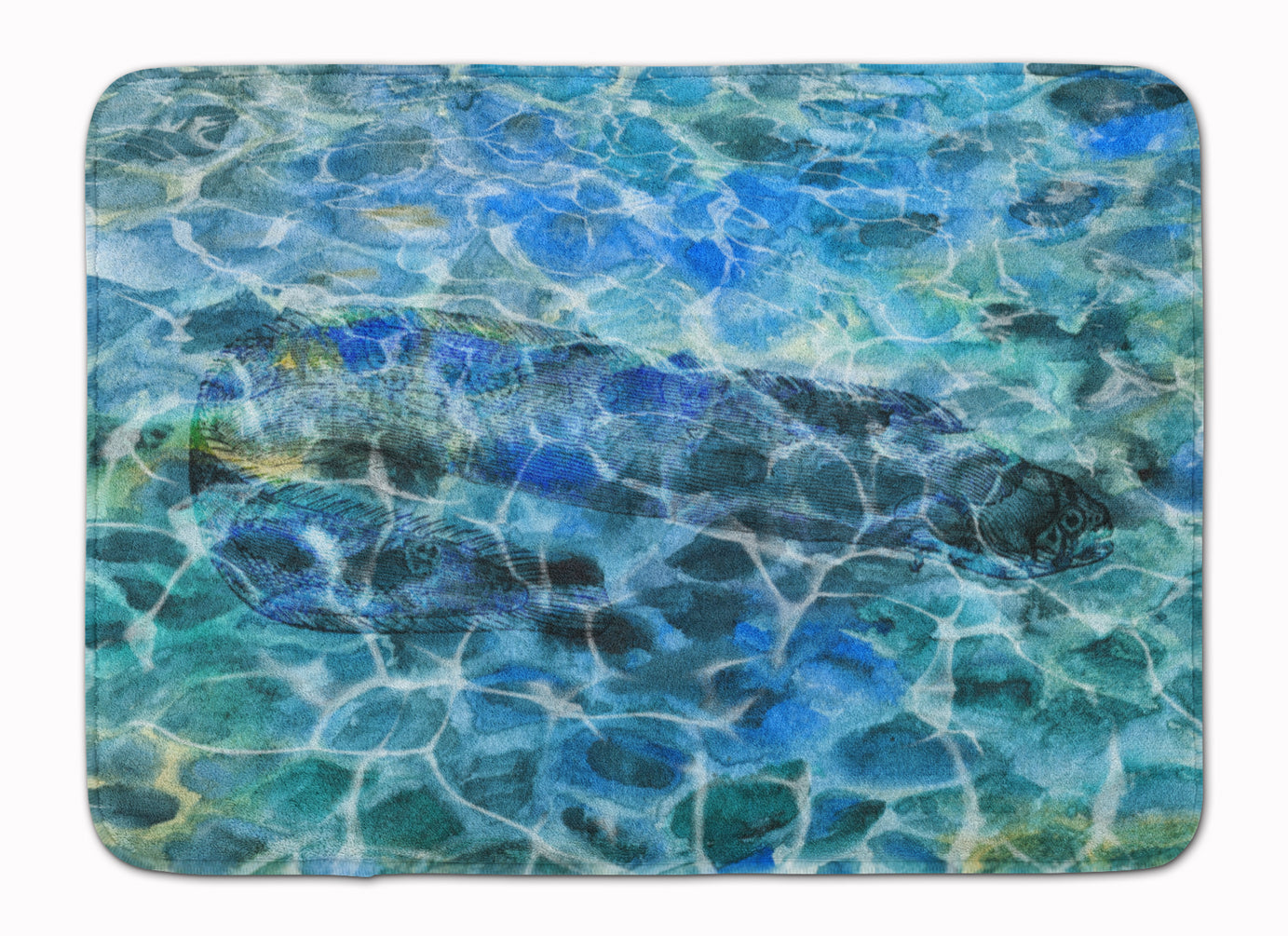 Eel Under water Memory Foam Kitchen Mat Machine Washable Anti-Fatigue Cushion Comfort Bath or Kitchen Rug