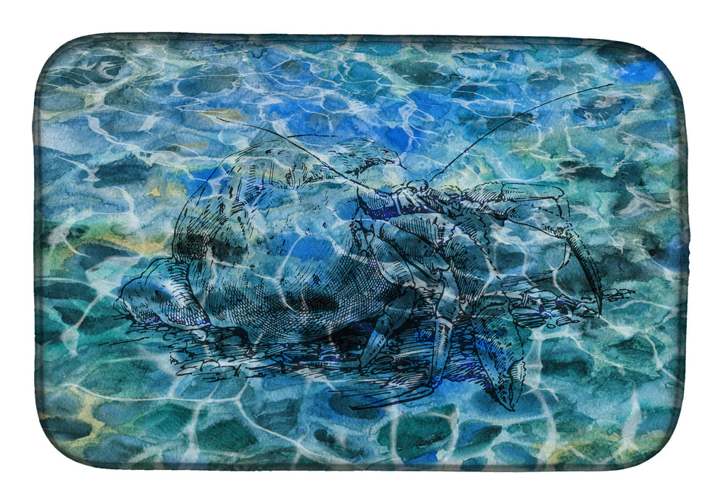 Hermit Crab Under water Dish Drying Mat Absorbent Dish Drying Mat Pad for Kitchen Counter Dish Drainer Mat for Countertop, 14 x 21", Multicolor