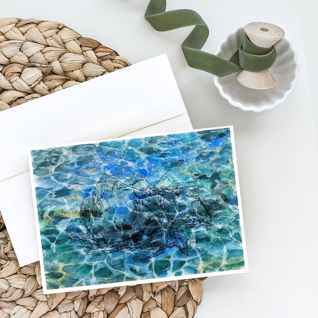 Hermit Crab Under water Greeting Cards Pack of 8 Blank Cards with Envelopes Whimsical A7 Size 5x7