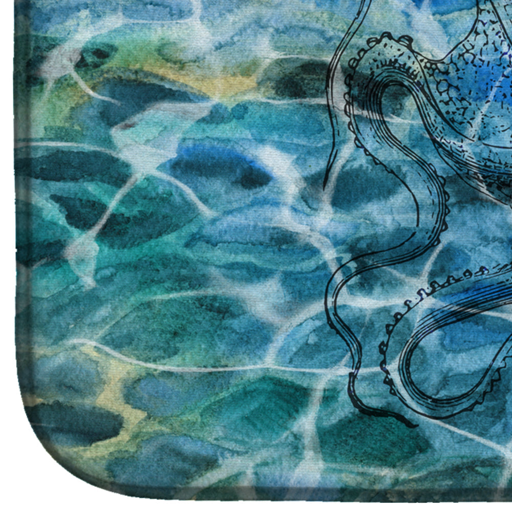 Octopus Under water Dish Drying Mat Absorbent Dish Drying Mat Pad for Kitchen Counter Dish Drainer Mat for Countertop, 14 x 21", Multicolor