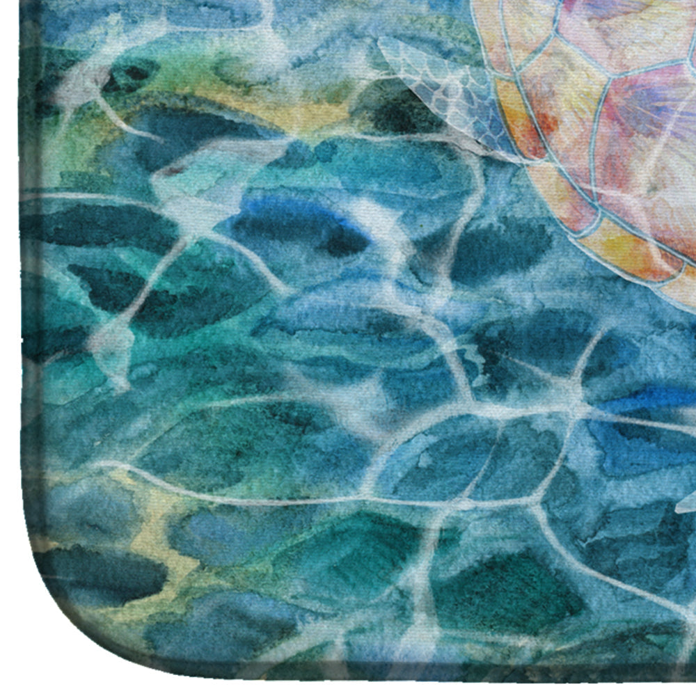 Sea Turtle Under water Dish Drying Mat Absorbent Dish Drying Mat Pad for Kitchen Counter Dish Drainer Mat for Countertop, 14 x 21", Multicolor