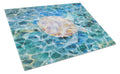 Sea Turtle Under water Cutting Board Tempered Glass Kitchen Cutting Surface, Heat Resistant Chopping, Non-Slip Feet, Food Prep & Serving