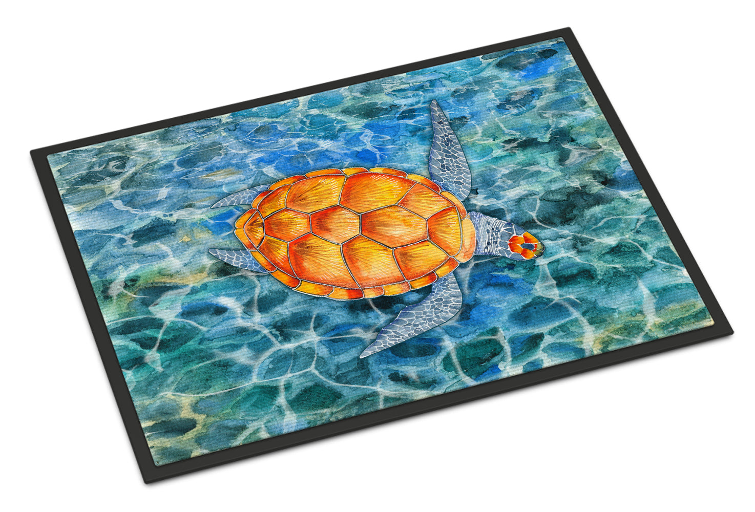 Sea Turtle Doormat Indoor Outdoor 24H X 36W Front Door Mat Rugs for Entryway, Non Slip Washable Low Pile,