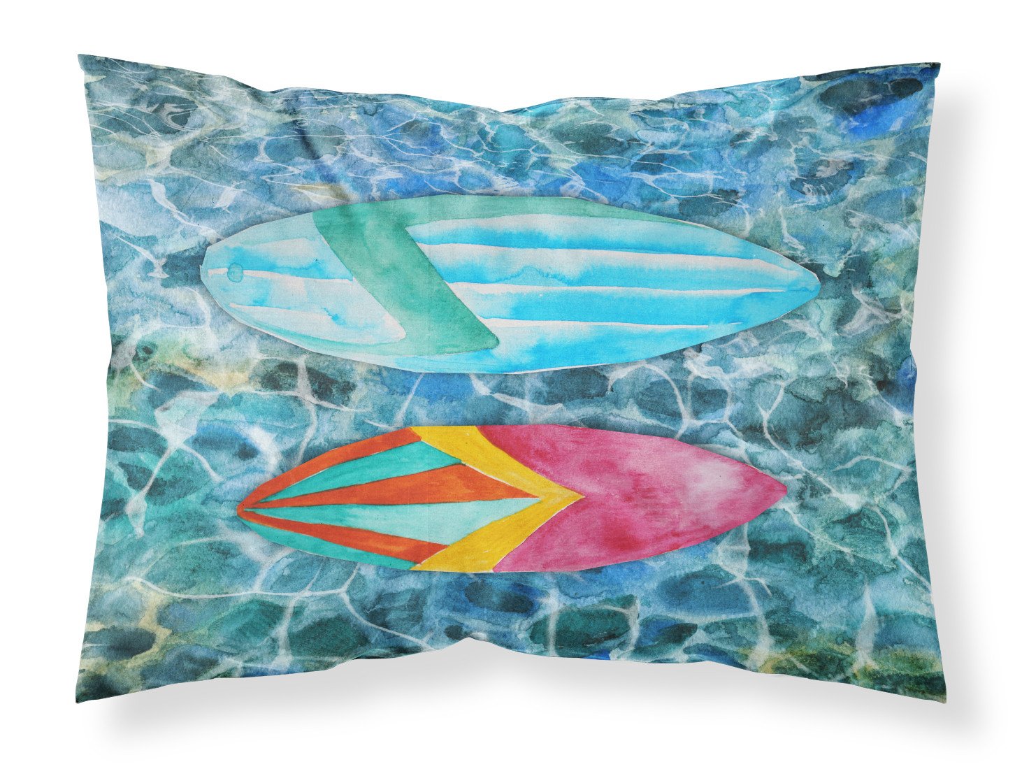 Surf Boards on the Water Standard Pillowcase Lightweight Super Soft Easy Care Decorative Artwork Pillowcase, Standard