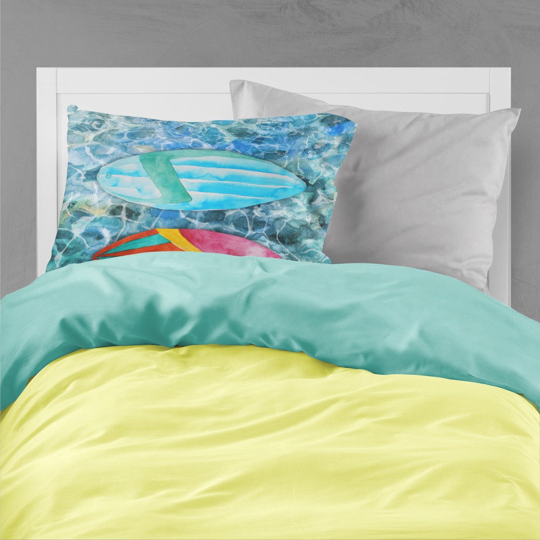 Surf Boards on the Water Standard Pillowcase Lightweight Super Soft Easy Care Decorative Artwork Pillowcase, Standard