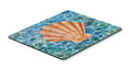 Scallop Shell and Water Mouse Pad, Heat Resistant Trivet Hot Pad , Non Slip Rubber Desk Mat, Kitchen Counter Protector, Home Office Decor Gift
