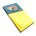 Sea Shell and Water Watercolor Sticky Note Holder Refillable Dispenser Desk Accessory 3x3 Pad Gift