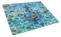 Anchor and Rope Cutting Board Tempered Glass Kitchen Cutting Surface, Heat Resistant Chopping, Non-Slip Feet, Food Prep & Serving