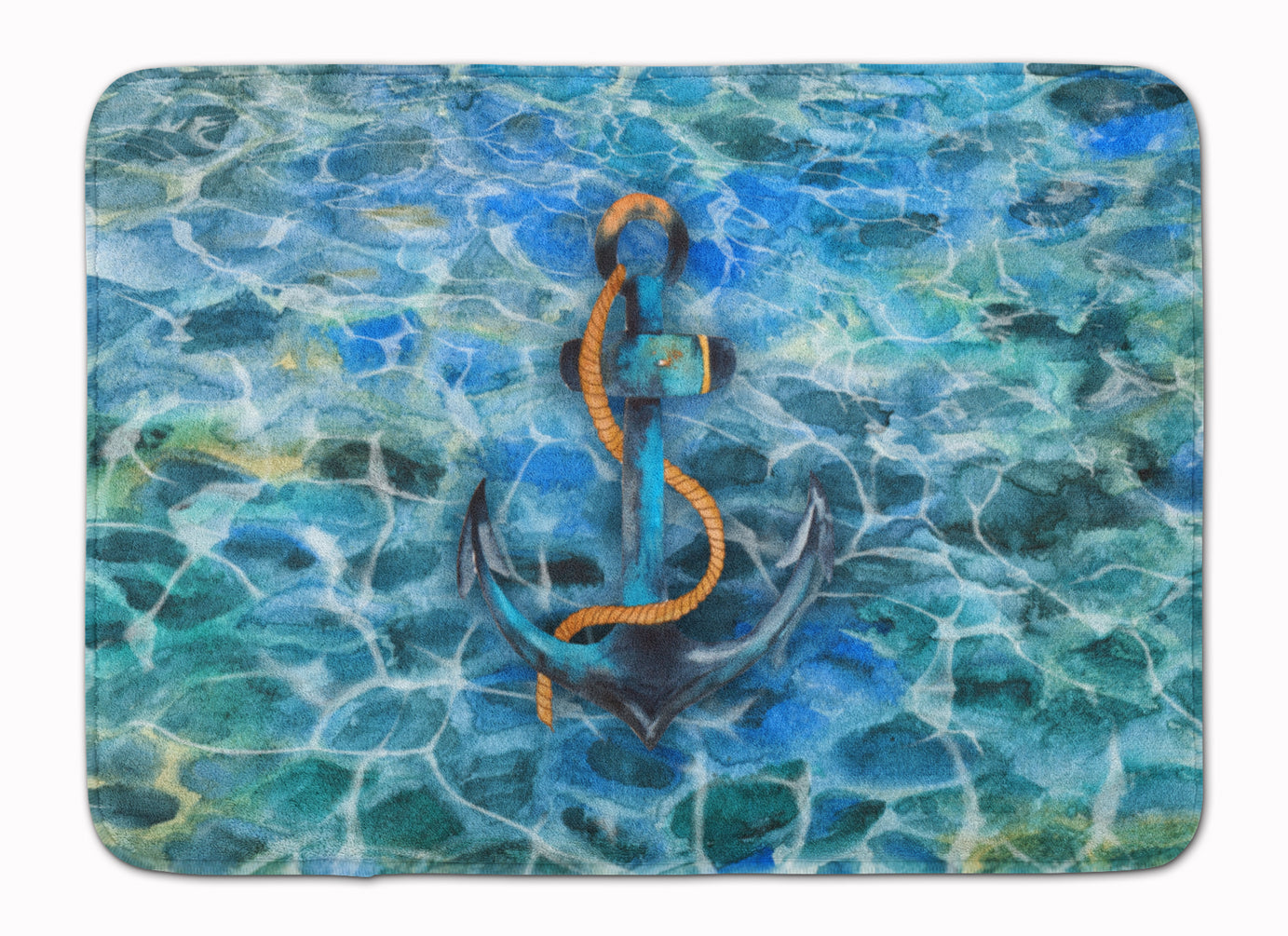 Anchor and Rope Memory Foam Kitchen Mat Machine Washable Anti-Fatigue Cushion Comfort Bath or Kitchen Rug