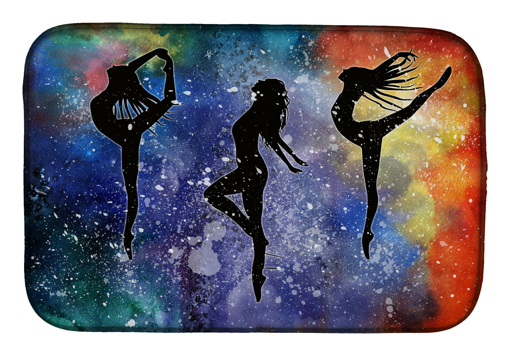 Dancers Dish Drying Mat Absorbent Dish Drying Mat Pad for Kitchen Counter Dish Drainer Mat for Countertop, 14 x 21", Multicolor