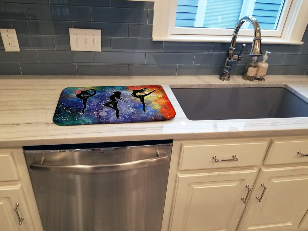 Dancers Dish Drying Mat Absorbent Dish Drying Mat Pad for Kitchen Counter Dish Drainer Mat for Countertop, 14 x 21", Multicolor
