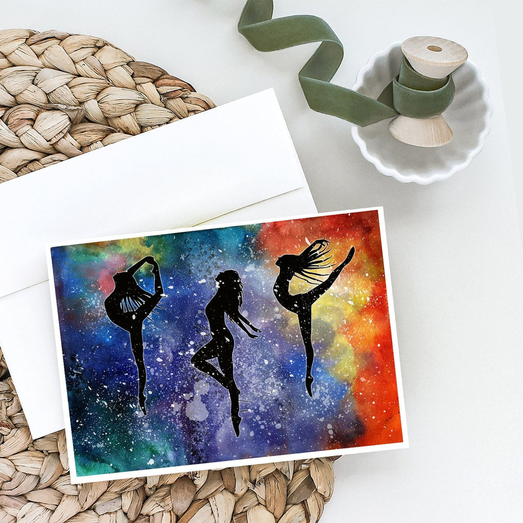 Dancers Greeting Cards Pack of 8 Blank Cards with Envelopes Whimsical A7 Size 5x7