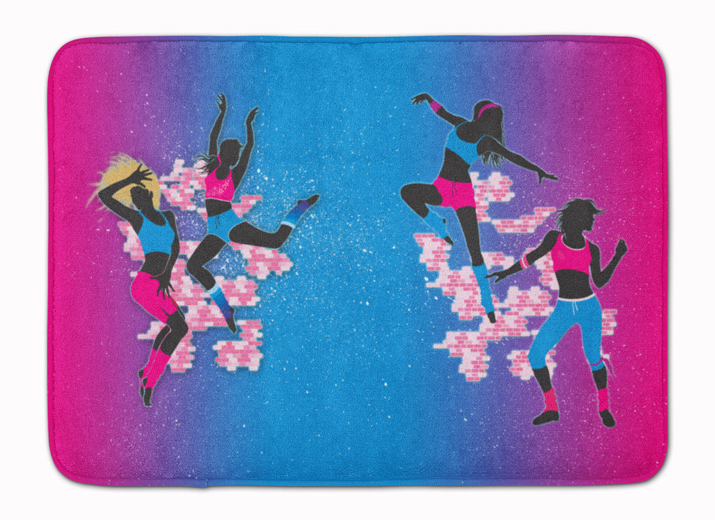 Hip Hop in Pink Blue Memory Foam Kitchen Mat Machine Washable Anti-Fatigue Cushion Comfort Bath or Kitchen Rug