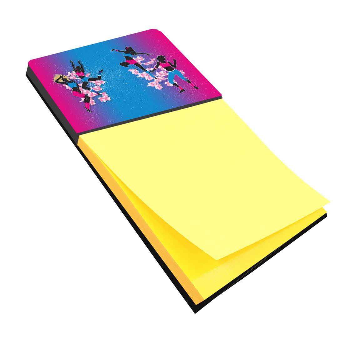Hip Hop in Pink Blue Watercolor Sticky Note Holder Refillable Dispenser Desk Accessory 3x3 Pad Gift