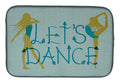 Let's Dance Linen Teal Dish Drying Mat Absorbent Dish Drying Mat Pad for Kitchen Counter Dish Drainer Mat for Countertop, 14 x 21", Multicolor