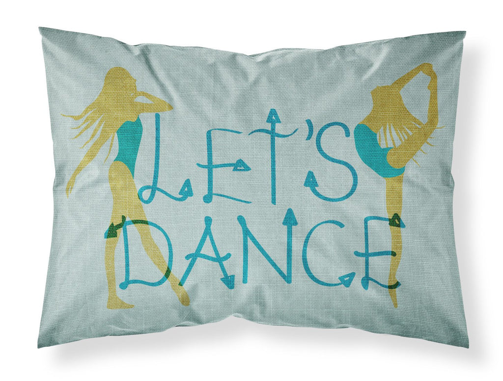 Let's Dance Linen Teal Standard Pillowcase Lightweight Super Soft Easy Care Decorative Artwork Pillowcase, Standard