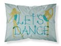 Let's Dance Linen Teal Standard Pillowcase Lightweight Super Soft Easy Care Decorative Artwork Pillowcase, Standard
