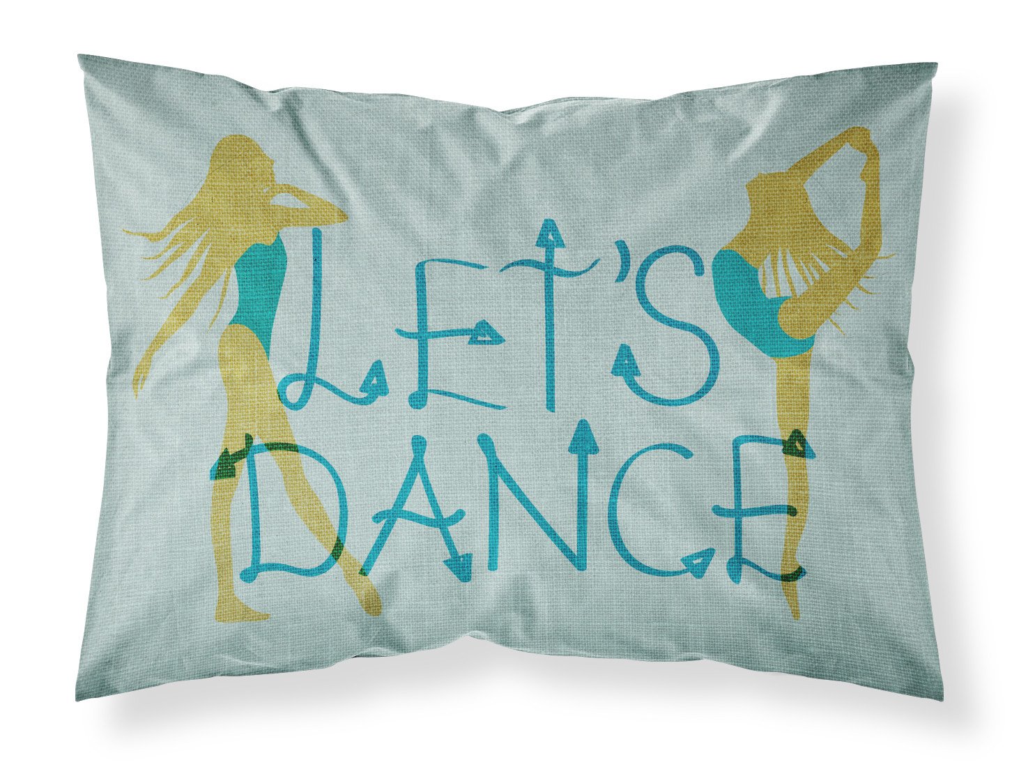 Let's Dance Linen Teal Standard Pillowcase Lightweight Super Soft Easy Care Decorative Artwork Pillowcase, Standard