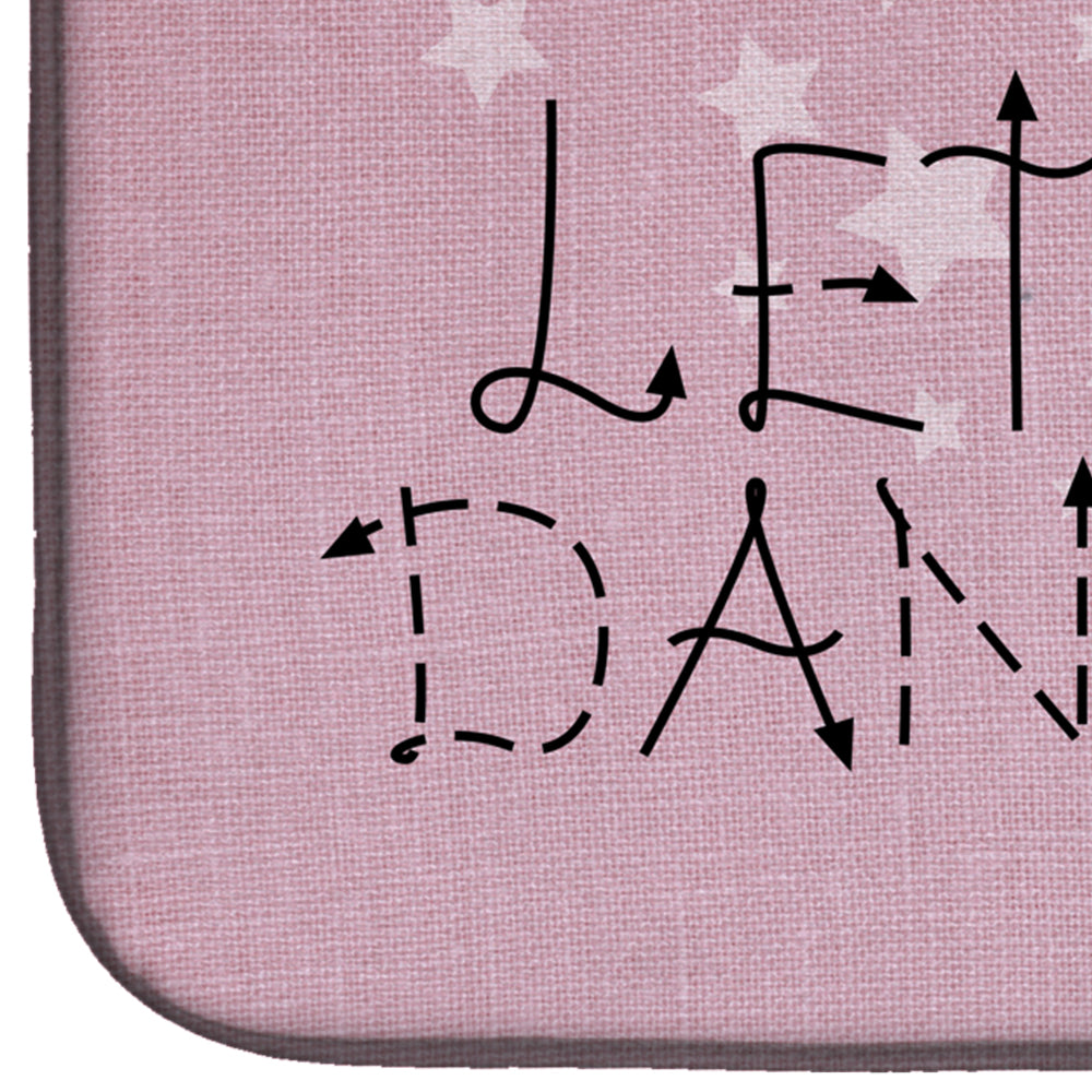 Let's Dance Linen Pink Dish Drying Mat Absorbent Dish Drying Mat Pad for Kitchen Counter Dish Drainer Mat for Countertop, 14 x 21", Multicolor