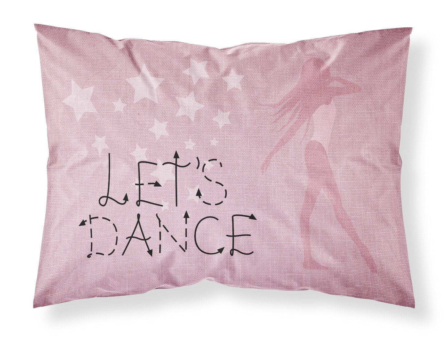 Let's Dance Linen Pink Standard Pillowcase Lightweight Super Soft Easy Care Decorative Artwork Pillowcase, Standard