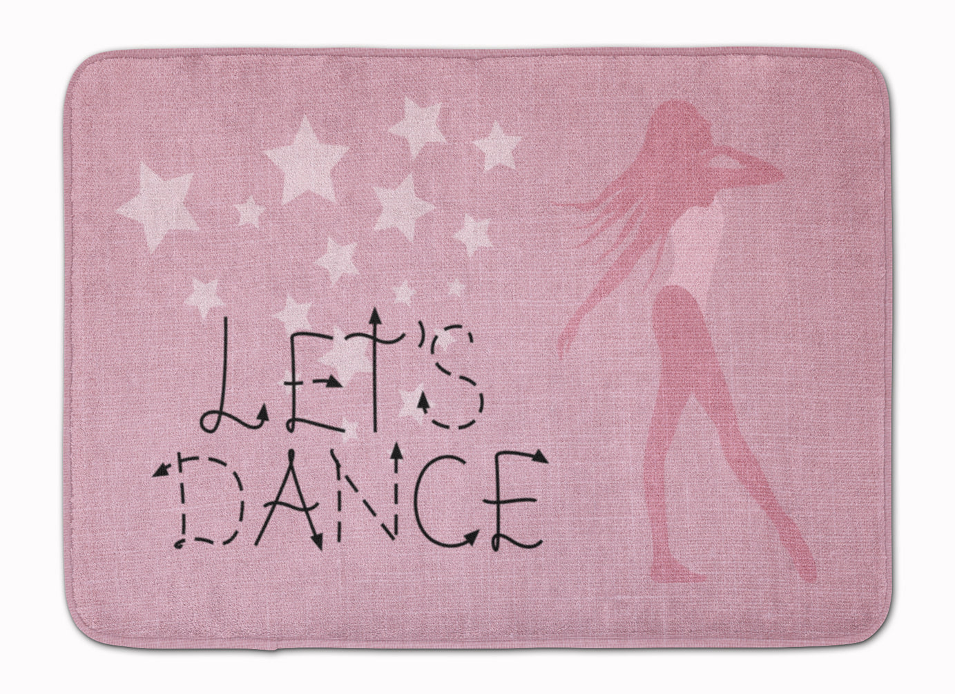 Let's Dance Linen Pink Memory Foam Kitchen Mat Machine Washable Anti-Fatigue Cushion Comfort Bath or Kitchen Rug