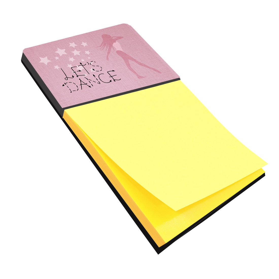Let's Dance Linen Pink Watercolor Sticky Note Holder Refillable Dispenser Desk Accessory 3x3 Pad Gift
