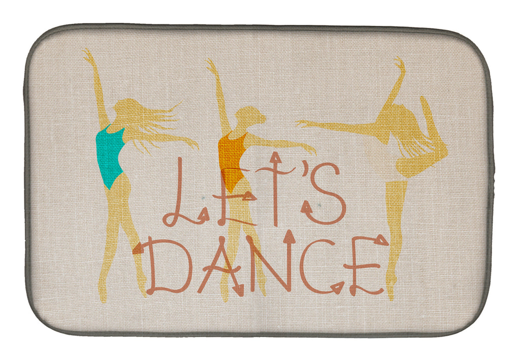 Let's Dance Linen Light Dish Drying Mat Absorbent Dish Drying Mat Pad for Kitchen Counter Dish Drainer Mat for Countertop, 14 x 21", Multicolor