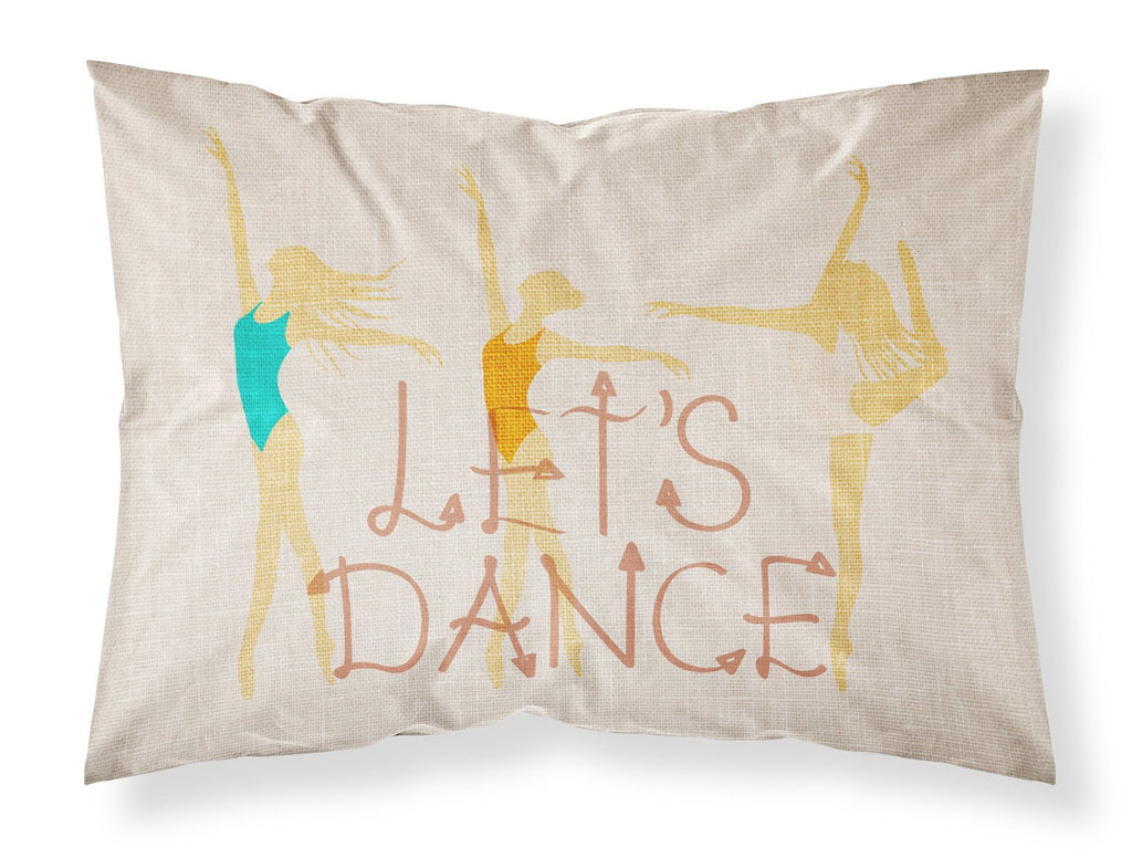 Let's Dance Linen Light Standard Pillowcase Lightweight Super Soft Easy Care Decorative Artwork Pillowcase, Standard
