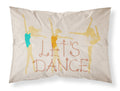 Let's Dance Linen Light Standard Pillowcase Lightweight Super Soft Easy Care Decorative Artwork Pillowcase, Standard