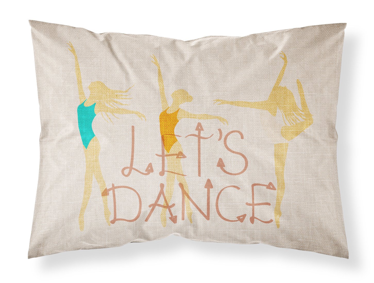 Let's Dance Linen Light Standard Pillowcase Lightweight Super Soft Easy Care Decorative Artwork Pillowcase, Standard