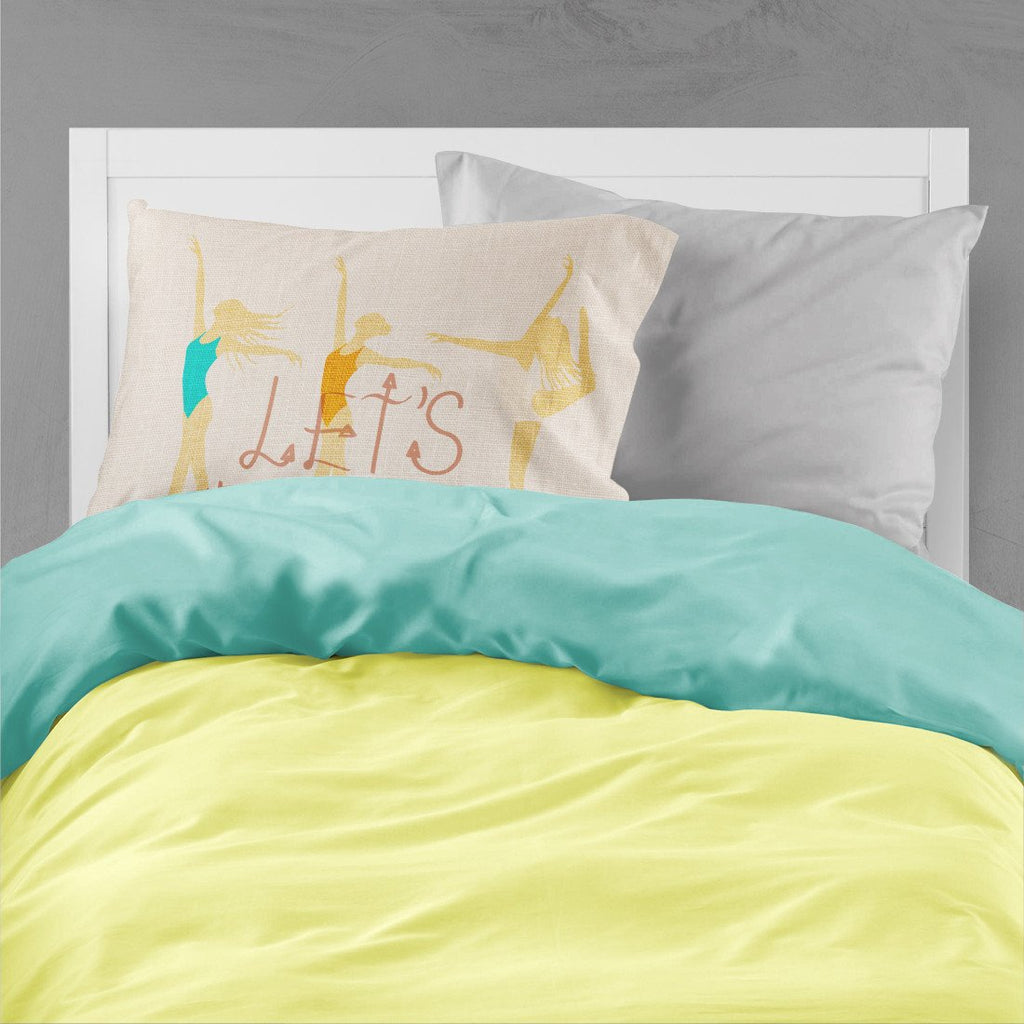 Let's Dance Linen Light Standard Pillowcase Lightweight Super Soft Easy Care Decorative Artwork Pillowcase, Standard