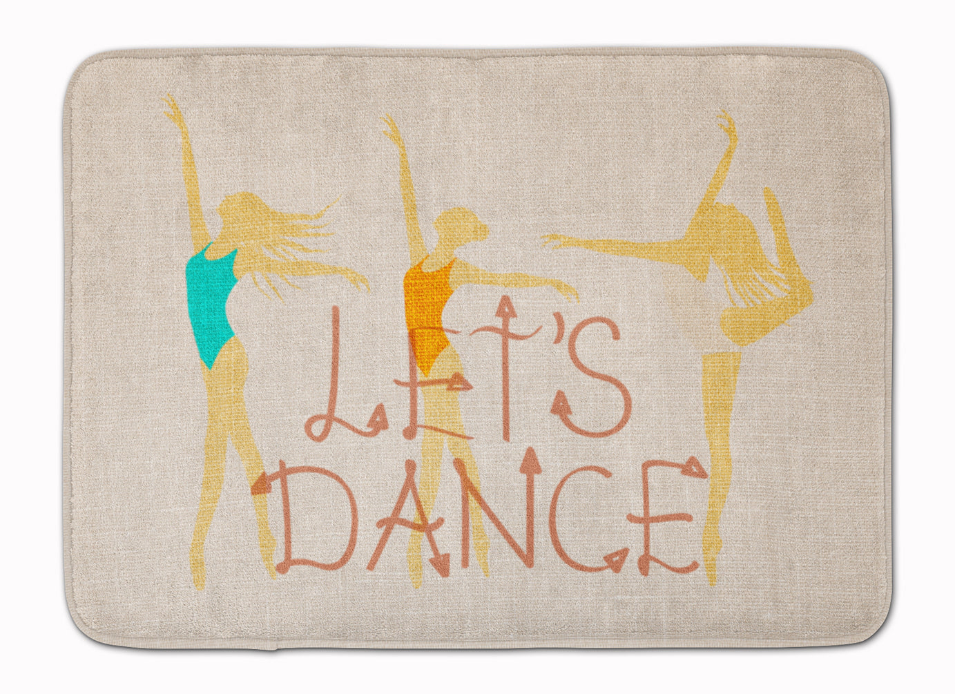 Let's Dance Linen Light Memory Foam Kitchen Mat Machine Washable Anti-Fatigue Cushion Comfort Bath or Kitchen Rug