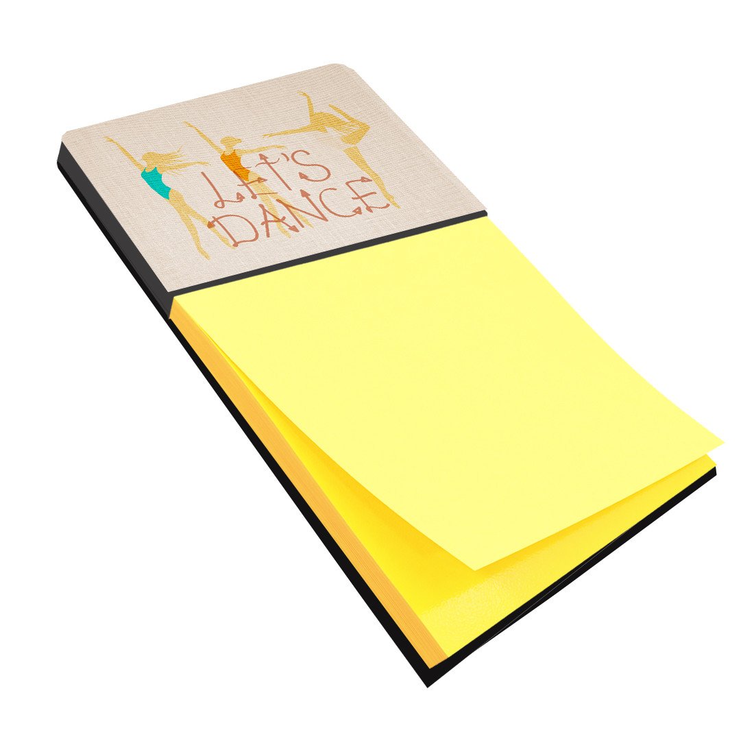 Let's Dance Linen Light Watercolor Sticky Note Holder Refillable Dispenser Desk Accessory 3x3 Pad Gift