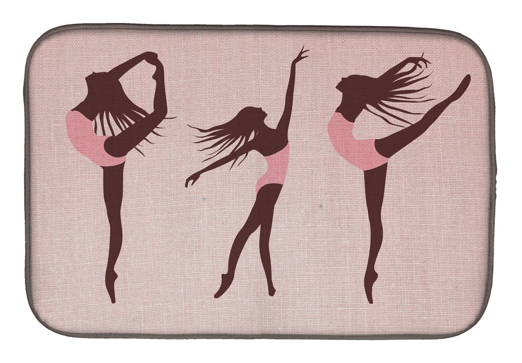 Dancers Linen Pink Dish Drying Mat Absorbent Dish Drying Mat Pad for Kitchen Counter Dish Drainer Mat for Countertop, 14 x 21", Multicolor