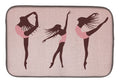 Dancers Linen Pink Dish Drying Mat Absorbent Dish Drying Mat Pad for Kitchen Counter Dish Drainer Mat for Countertop, 14 x 21", Multicolor