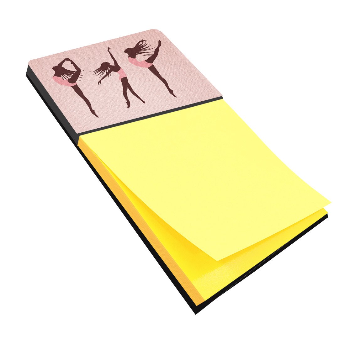 Dancers Linen Pink Watercolor Sticky Note Holder Refillable Dispenser Desk Accessory 3x3 Pad Gift