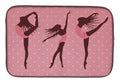 Dancers Linen Pink Polkadots Dish Drying Mat Absorbent Dish Drying Mat Pad for Kitchen Counter Dish Drainer Mat for Countertop, 14 x 21", Multicolor