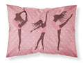 Dancers Linen Pink Polkadots Standard Pillowcase Lightweight Super Soft Easy Care Decorative Artwork Pillowcase, Standard
