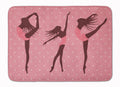 Dancers Linen Pink Polkadots Memory Foam Kitchen Mat Machine Washable Anti-Fatigue Cushion Comfort Bath or Kitchen Rug