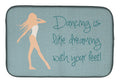 Dancing is Like Dreaming Dish Drying Mat Absorbent Dish Drying Mat Pad for Kitchen Counter Dish Drainer Mat for Countertop, 14 x 21", Multicolor