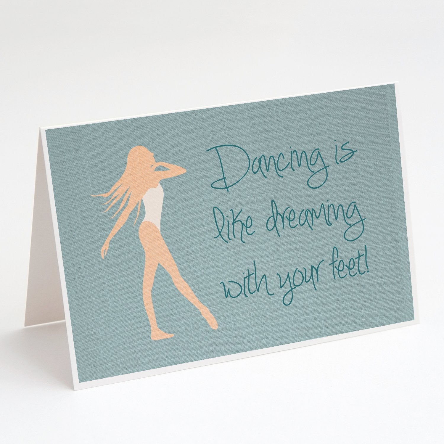 Dancing is Like Dreaming Greeting Cards Pack of 8 Blank Cards with Envelopes Whimsical A7 Size 5x7