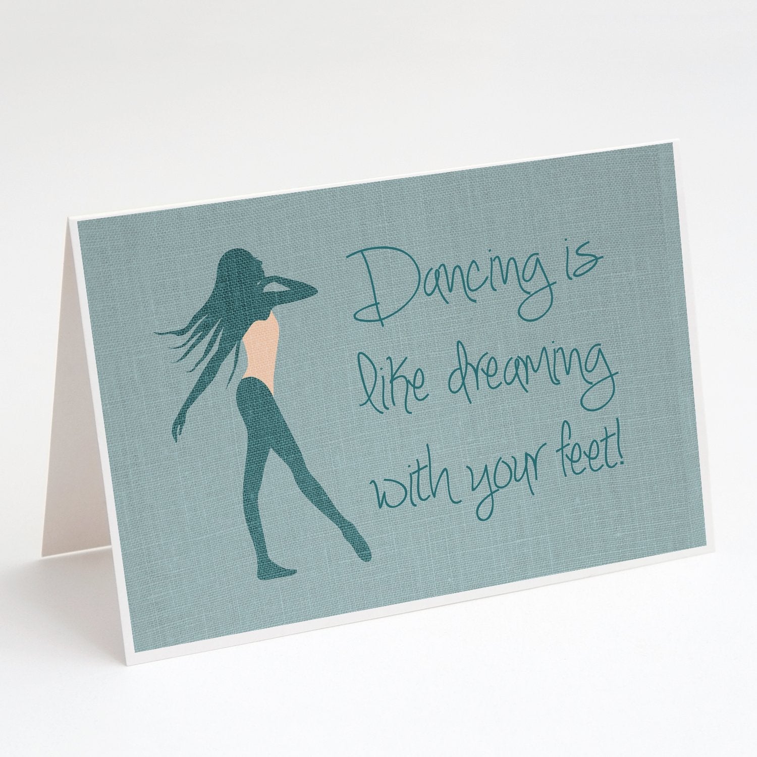 Dancing is Like Dreaming #2 Greeting Cards Pack of 8 Blank Cards with Envelopes Whimsical A7 Size 5x7