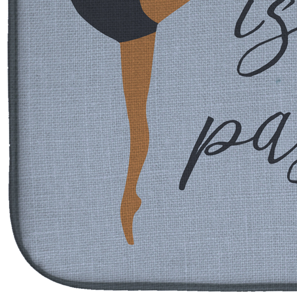 Dancing is My Passion Dish Drying Mat Absorbent Dish Drying Mat Pad for Kitchen Counter Dish Drainer Mat for Countertop, 14 x 21", Multicolor