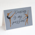 Dancing is My Passion Greeting Cards Pack of 8 Blank Cards with Envelopes Whimsical A7 Size 5x7