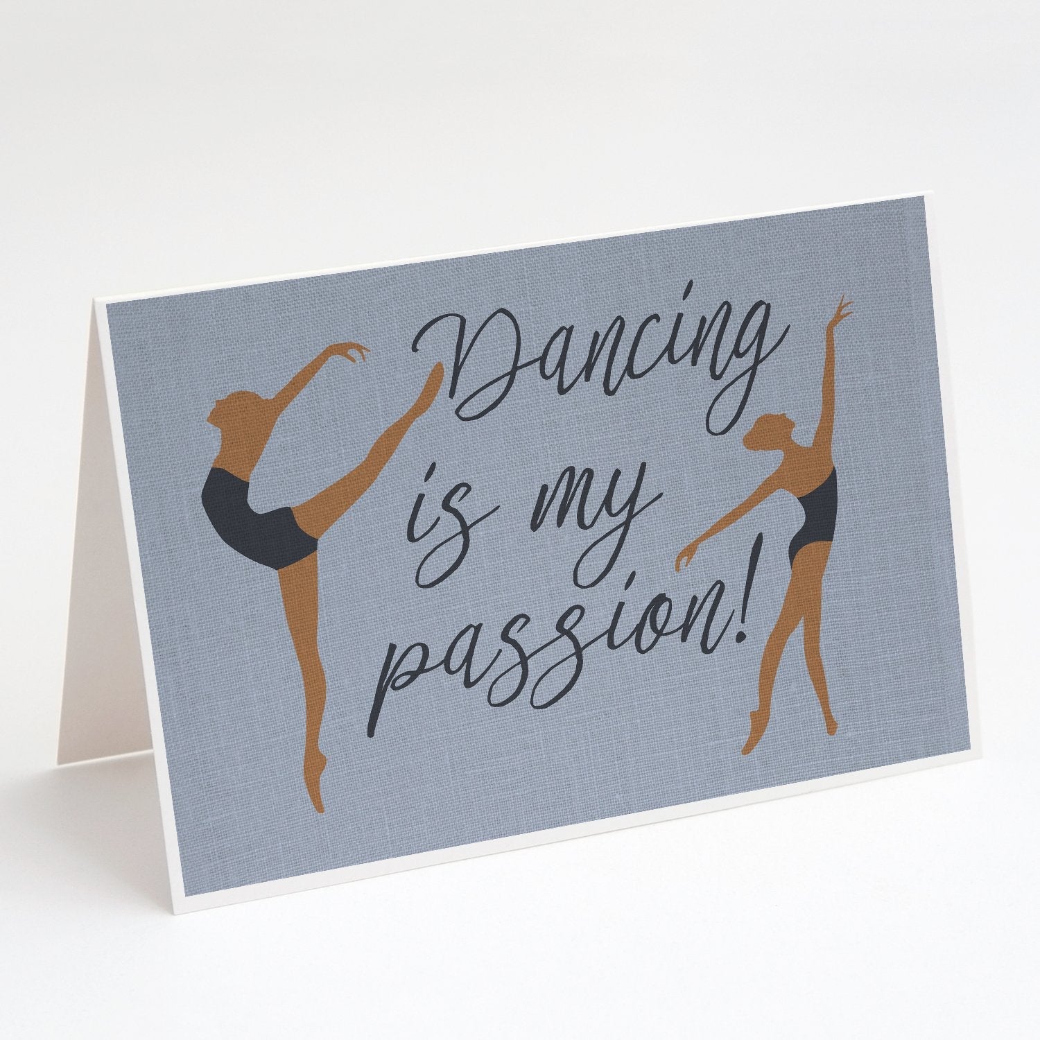 Dancing is My Passion Greeting Cards Pack of 8 Blank Cards with Envelopes Whimsical A7 Size 5x7